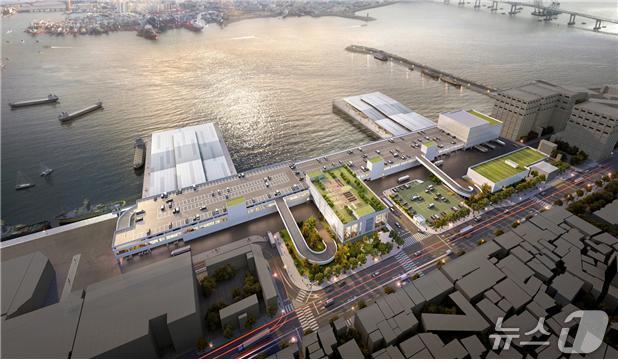 본문 이미지 - 부산공동어시장 현대화사업 조감도(해양수산부 제공)