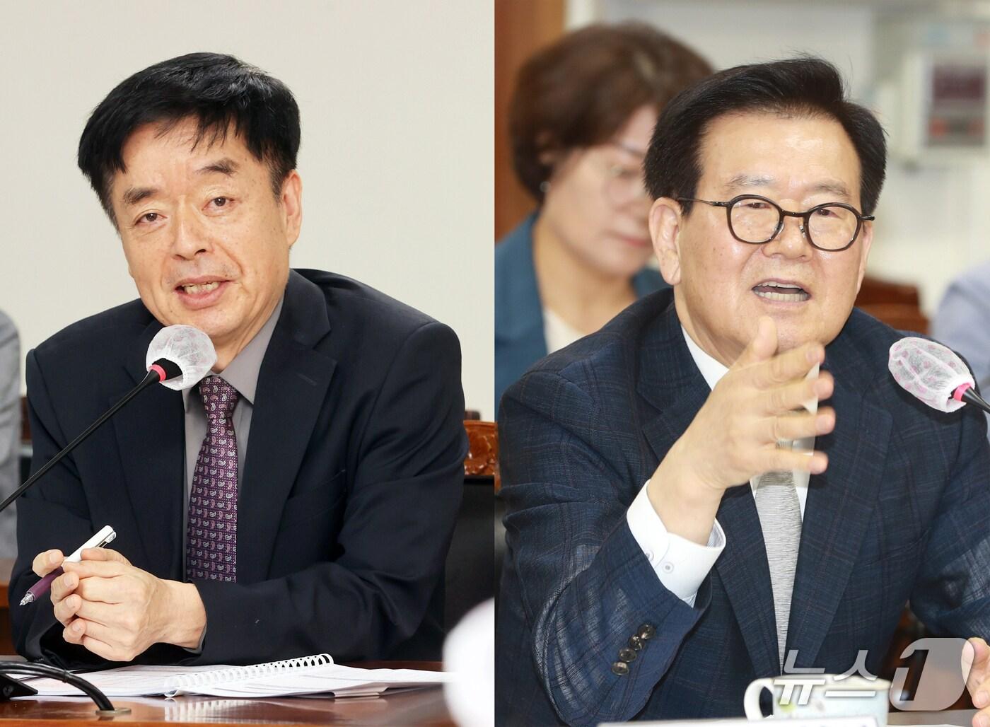 본문 이미지 - 박순기 충북테크노파크 원장 후보자와 김영규 청주의료원장 후보자(충북도의회 제공. 재판매 및 DB금지)