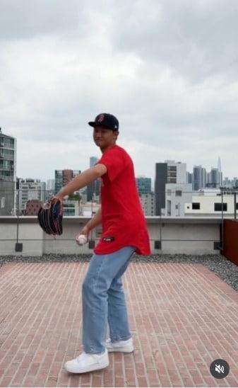 본문 이미지 - 보스턴 레드삭스에서 방출된 이찬솔. (브리온컴퍼니 SNS 캡처)