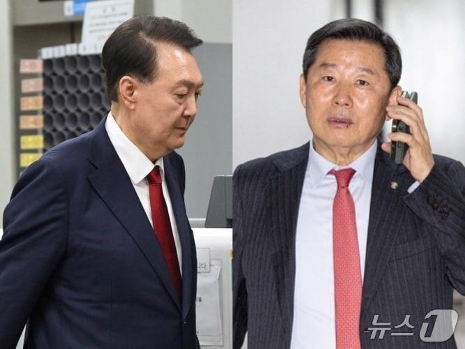 본문 이미지 - 윤석열 전 대통령(왼쪽)과 이철규 국민의힘 의원 / 뉴스1 DB