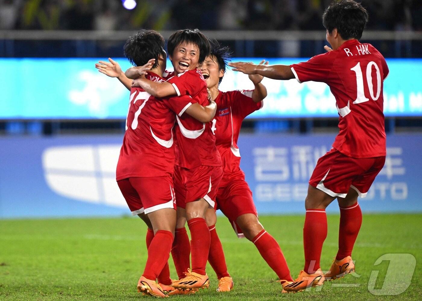 북한 여자축구 대표팀. ⓒ AFP=뉴스1