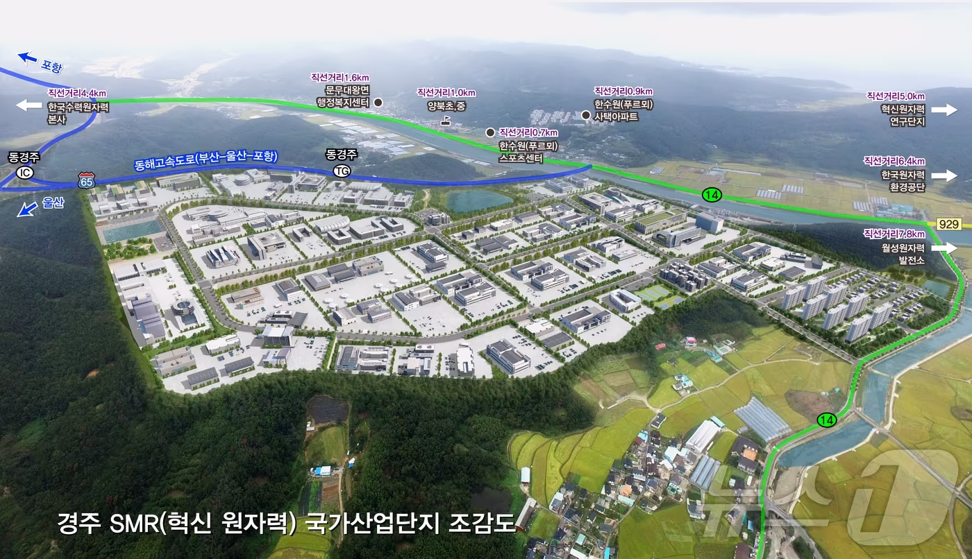 경주 원자력 수소 국가산단, SMR&#40;소형모듈원자로&#41; 국가산단 조성 조감도 ⓒ News1 김대벽기자