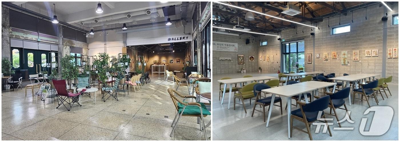 고양도시관리공사가 오는 14일부터 운영을 시작하는 토당문화플랫폼(왼쪽)과 일산문화예술창작소 내 무더위 쉼터. (고양도시관리공사 제공, 재판매 및 DB금지)