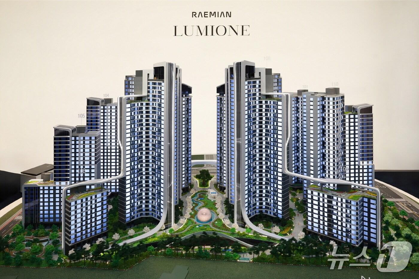 삼성물산 개포우성7차 홍보관 모형&#40;삼성물산 제공&#41;