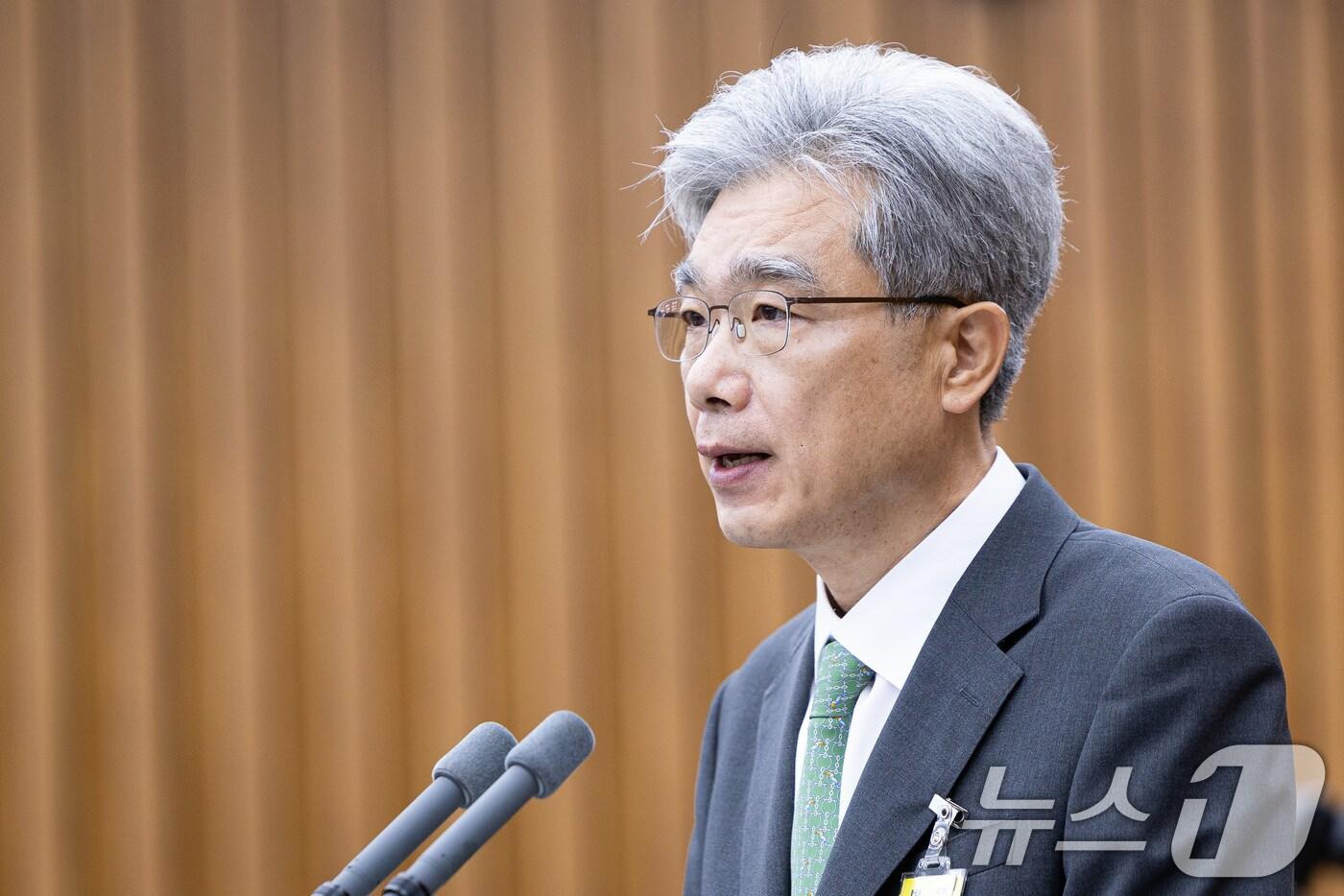 김상환 헌법재판소장 후보자가 21일 서울 여의도 국회 헌법재판소 재판관후보자를 겸하는 헌재소장 임명동의에 관한 인사청문특별위원회에서 열린 인사청문회에서 모두 발언을 하고 있다. 2025.7.21/뉴스1 ⓒ News1 유승관 기자