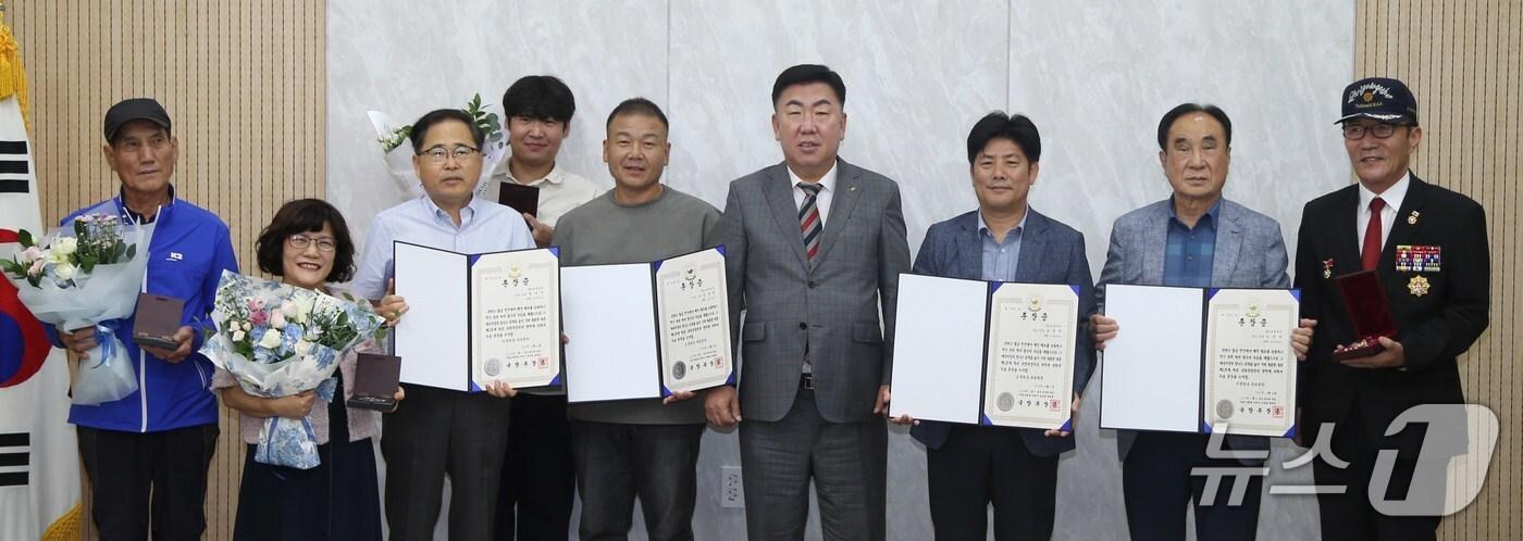 청주시 참전유공자 화랑무공훈장 전수식.(시 제공)/뉴스1