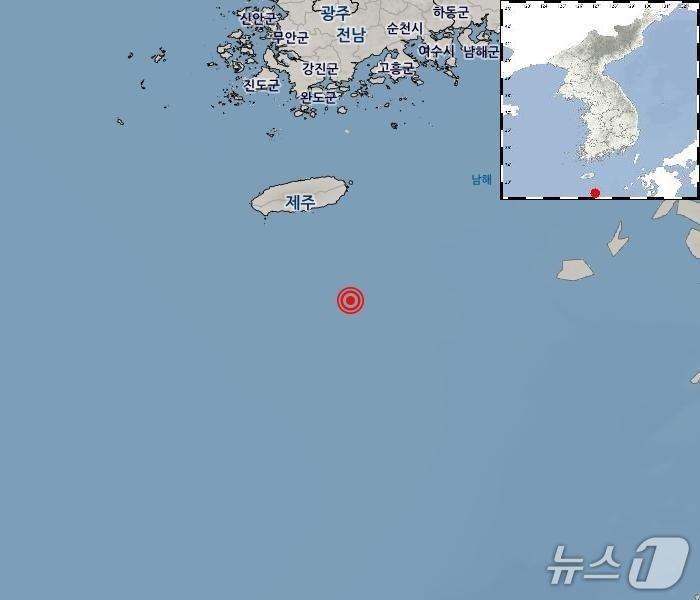 본문 이미지 - 22일 오전 발생한 지진 위치.&#40;기상청 갈무리&#41;