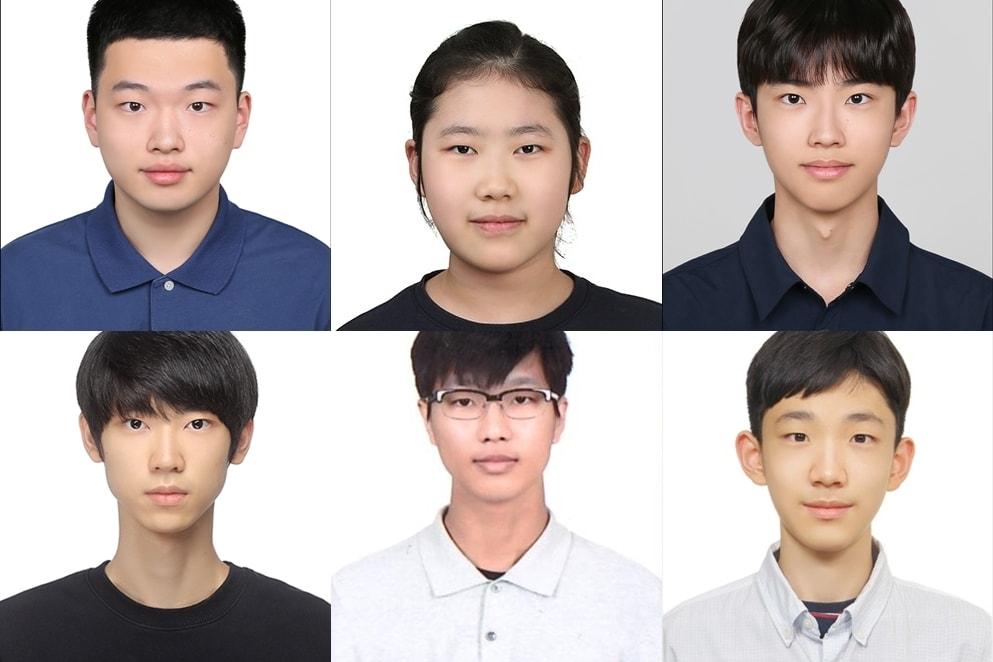 본문 이미지 - 왼쪽 위부터 시계방향으로 박경준(서울과학고3)·윤혜원(숙명여중2)·이현준(서울과학고2)·조형준(서울과학고2)·장현준(서울과학고2)·함우주(서울과학고3)(과학기술정보통신부 제공)