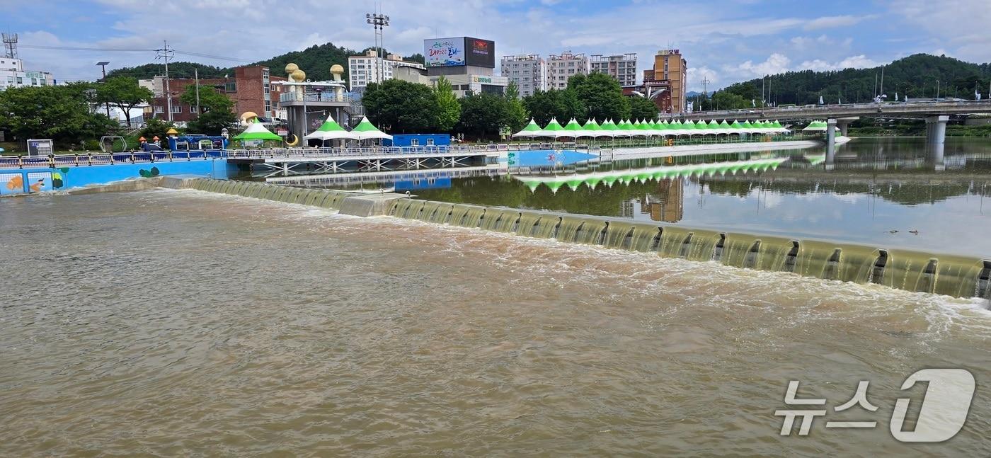 봉화군 내성천에 설치된 가동보.(봉화군 제공. 재판매 및 DB 금지)2025.7.22/뉴스1
