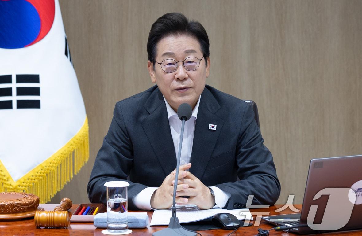 본문 이미지 - 이재명 대통령이 22일 서울 용산 대통령실 청사에서 열린 국무회의에서 발언하고 있다. &#40;대통령실 제공. 재판매 및 DB 금지&#41; 2025.7.22/뉴스1 ⓒ News1 허경 기자