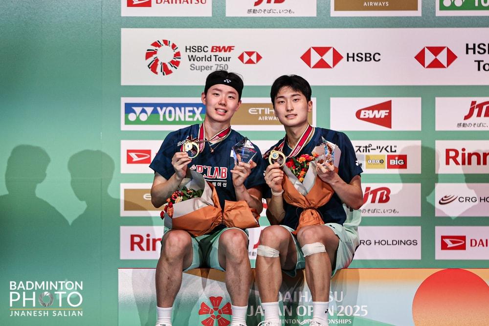 본문 이미지 - 배드민턴 남자복식 서승재-김원호가 세계랭킹 1위에 올랐다. (대한배드민턴협회 제공)