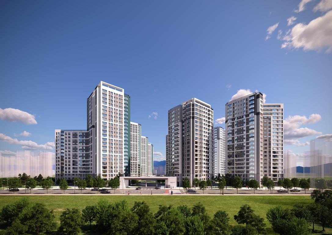 본문 이미지 - 대우건설 에코델타시티 푸르지오 트레파크 투시도.&#40;대우건설 제공&#41;