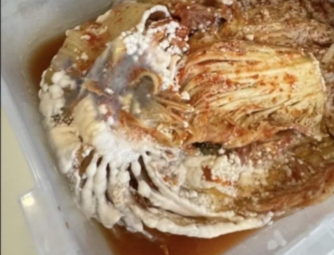 본문 이미지 - A 씨가 시어머니에게 보낸 김치 사진. (온라인 커뮤니티 갈무리)