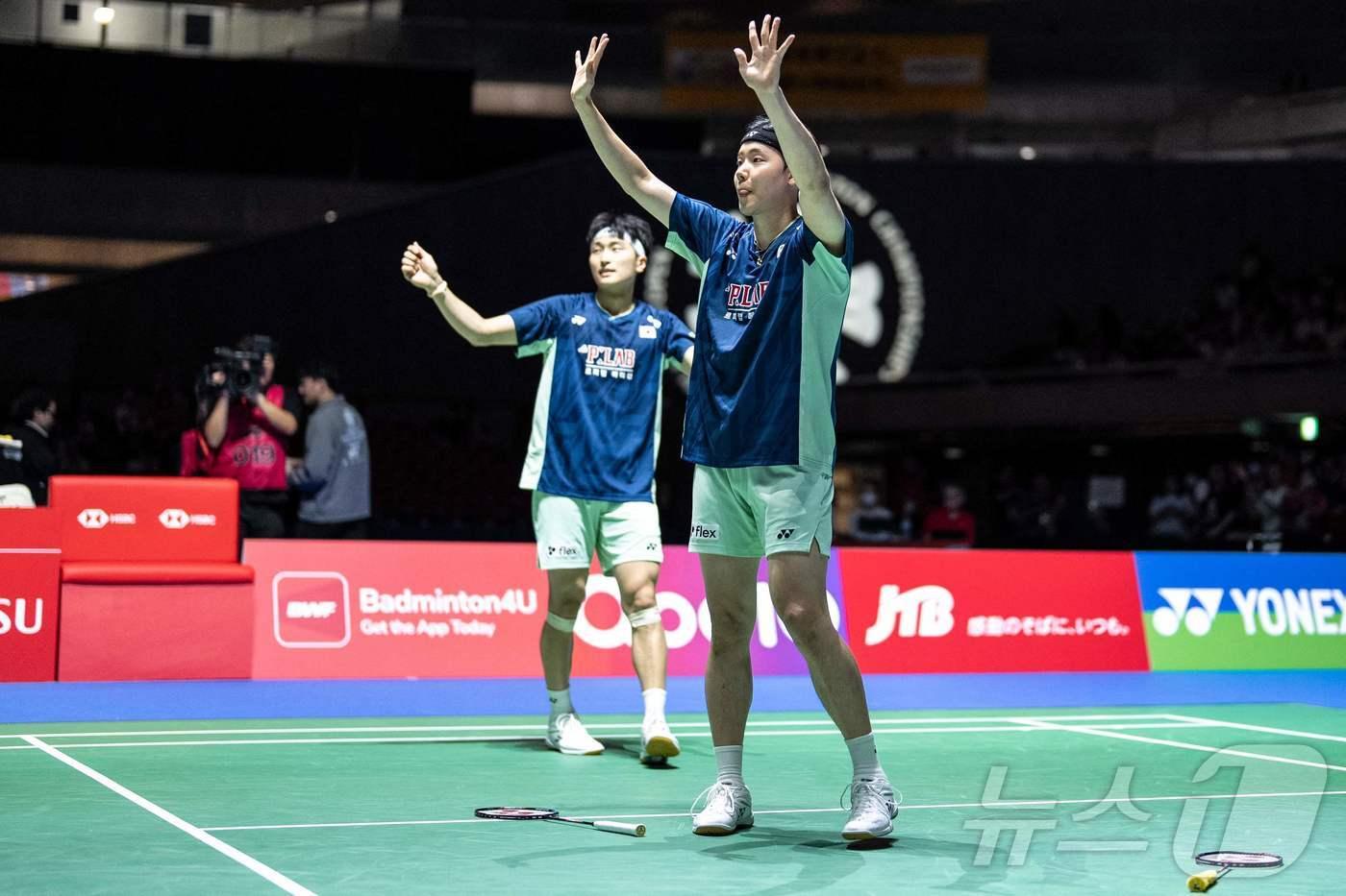 남자 복식 세계 1위 서승재-김원호 조. ⓒ AFP=뉴스1