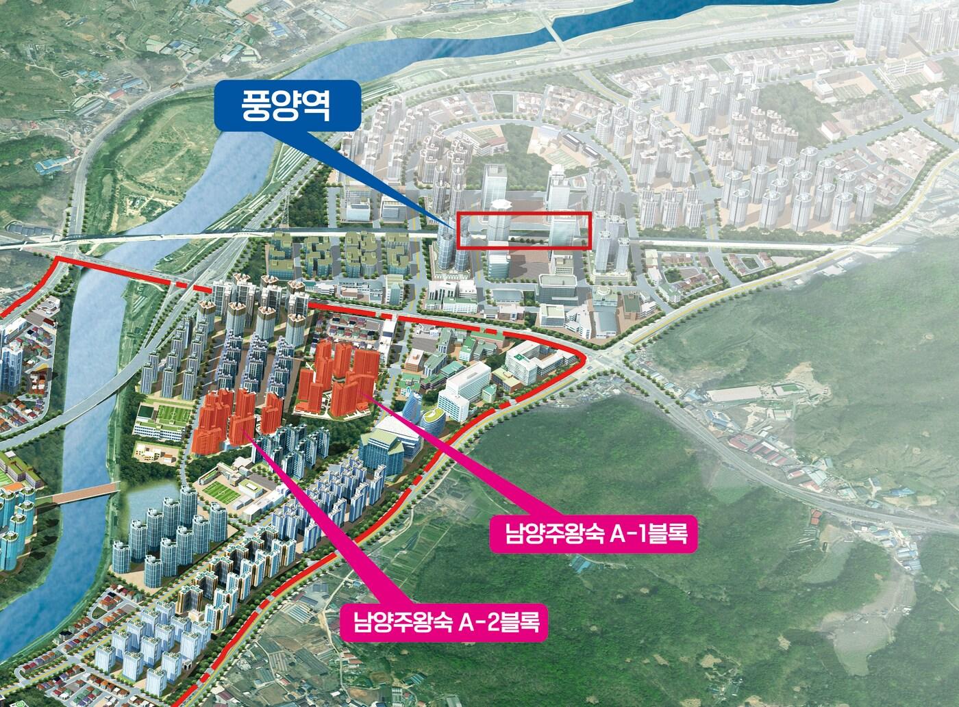 본문 이미지 - 남양주왕숙 A-1,A-2블록 위치도.(국토교통부 제공)