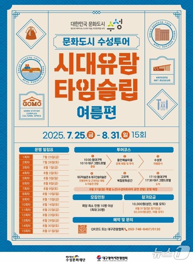 본문 이미지 - 문화도시 수성투어, <시대유람 타임슬립:여름편> 참가자 모집 포스터(대구 수성구 제공.재판매 및 DB금지)