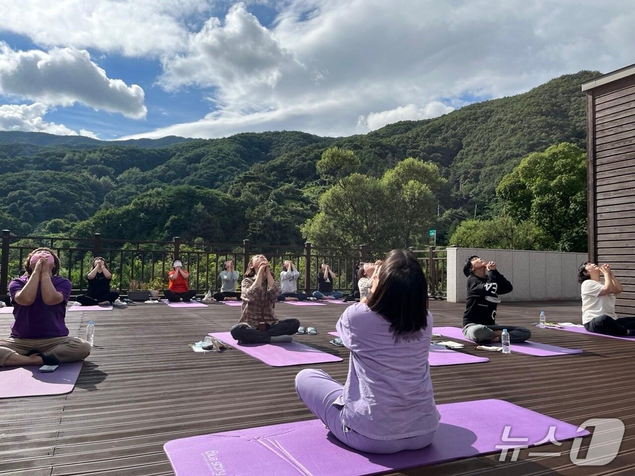 본문 이미지 - 국립산림치유원 산림치유프로그램 운영 모습 &#40;산림청 한국산림복지진흥원 제공. 재판매 및 DB금지&#41;/뉴스1