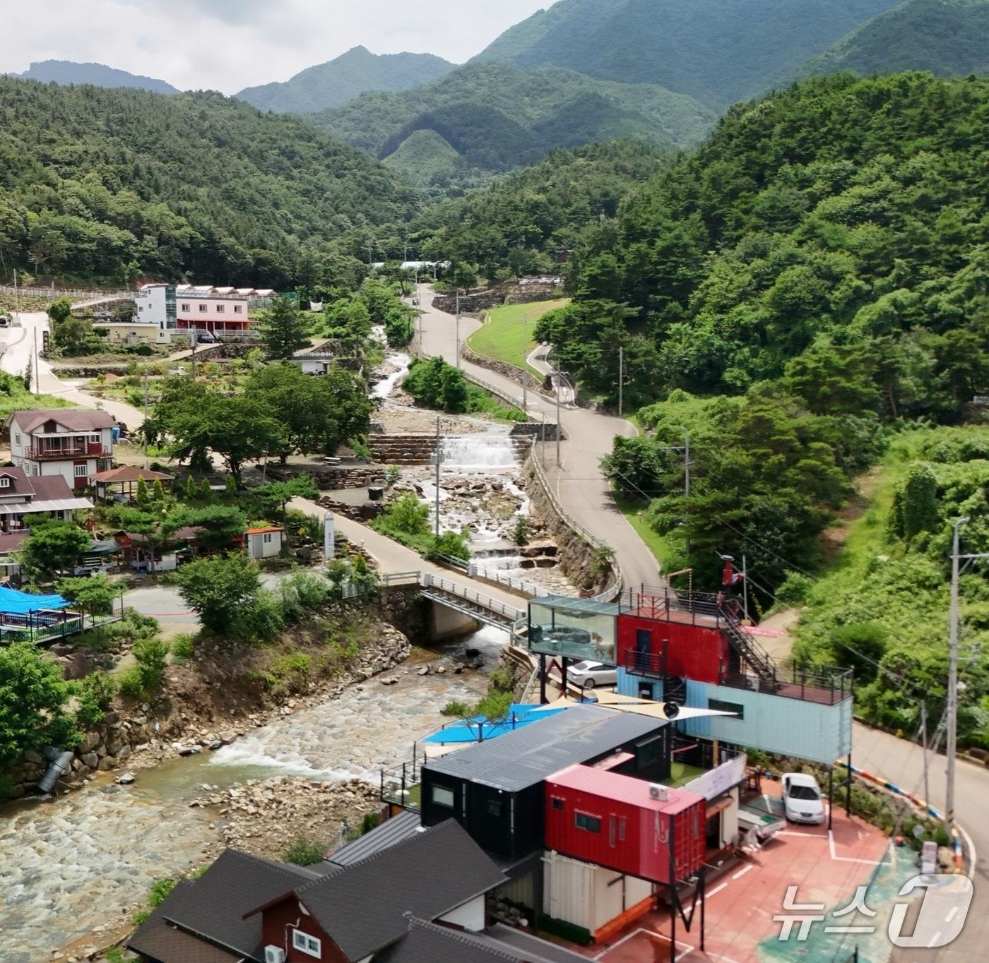 본문 이미지 -  경상남도 산청군 산청읍 내리 사방댐(산림청 제공.재판매 및 DB금지)/뉴스1