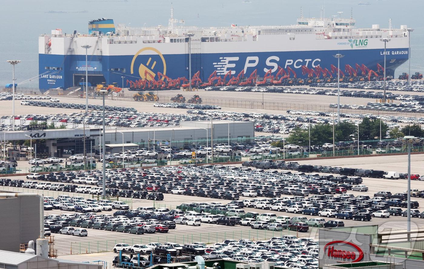 사진은 지난 7월 경기 평택시 포승읍 평택항에 수출용 차량들이 세워져 있다.(자료사진). 2025.7.24/뉴스1 ⓒ News1 김영운 기자