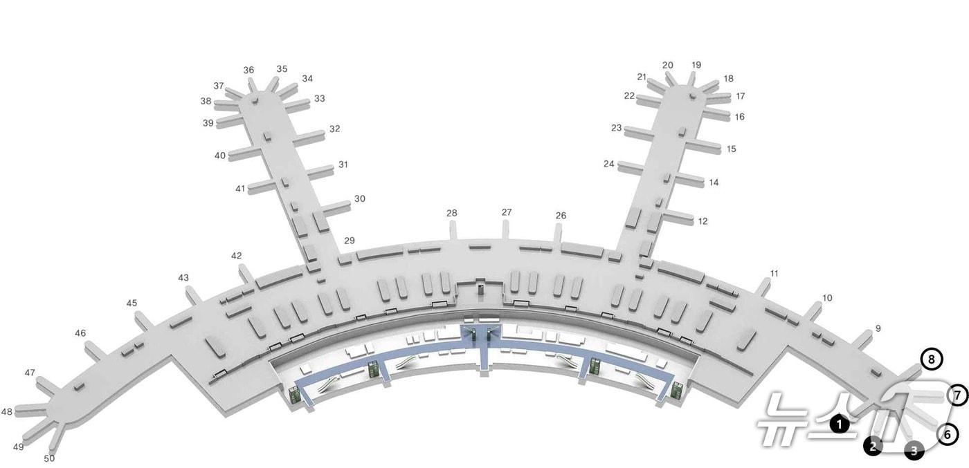 인천공항 제1여객터미널 국내·국제선 혼용 스윙게이트 조감도(인천공항공사 제공. 재배포 및 DB금지) /뉴스1