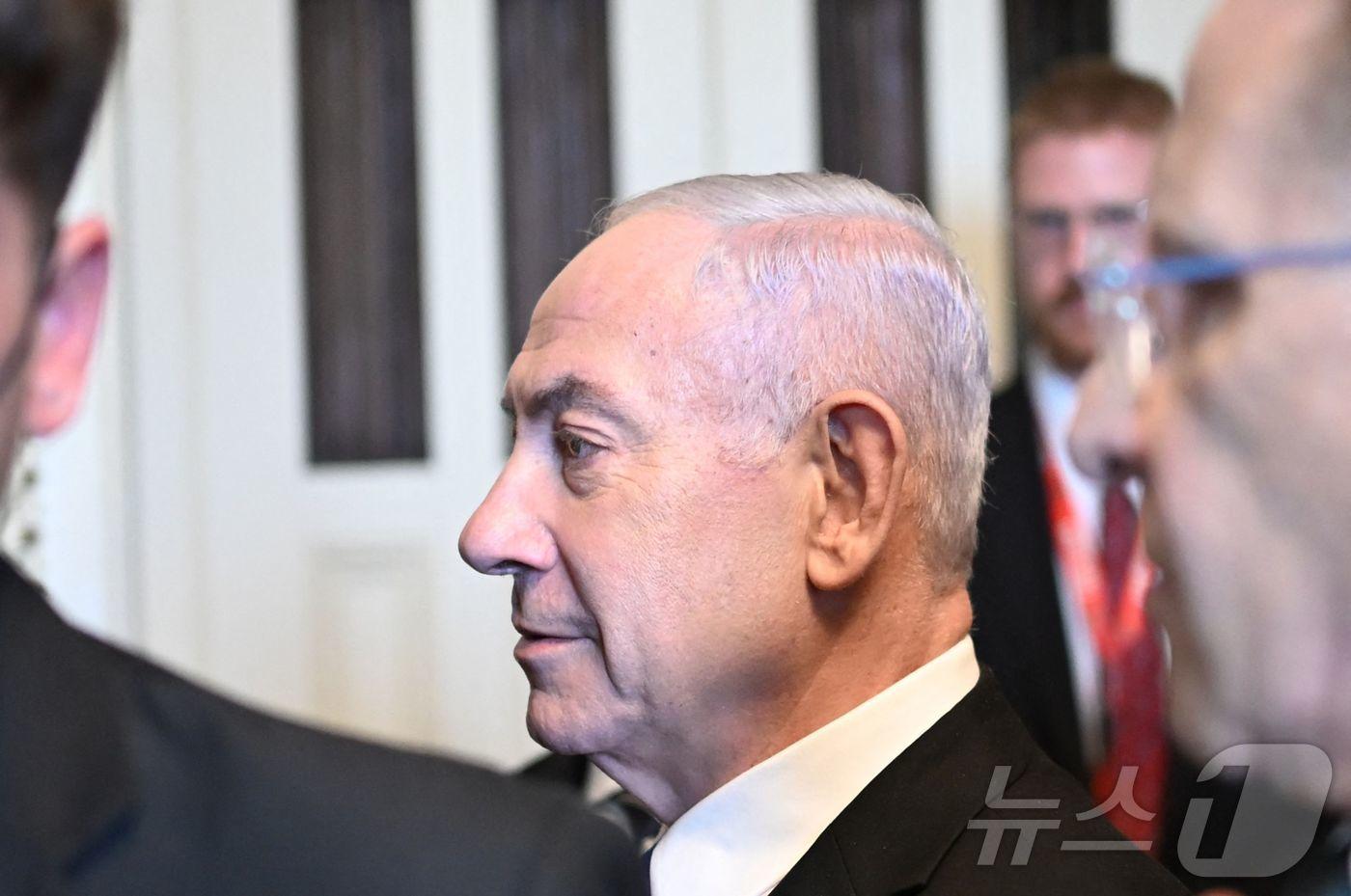 베냐민 네타냐후 이스라엘 총리가 9일 미국 워싱턴 의사당에 방문하고 있다. 2025.7.9 ⓒ AFP=뉴스1 ⓒ News1 강민경 기자
