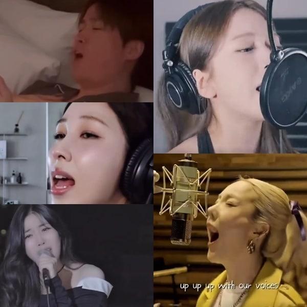 본문 이미지 - 타블로(왼쪽 위, 시계방향), 안유진, 바다, 이해리, 권진아/SNS 캡처