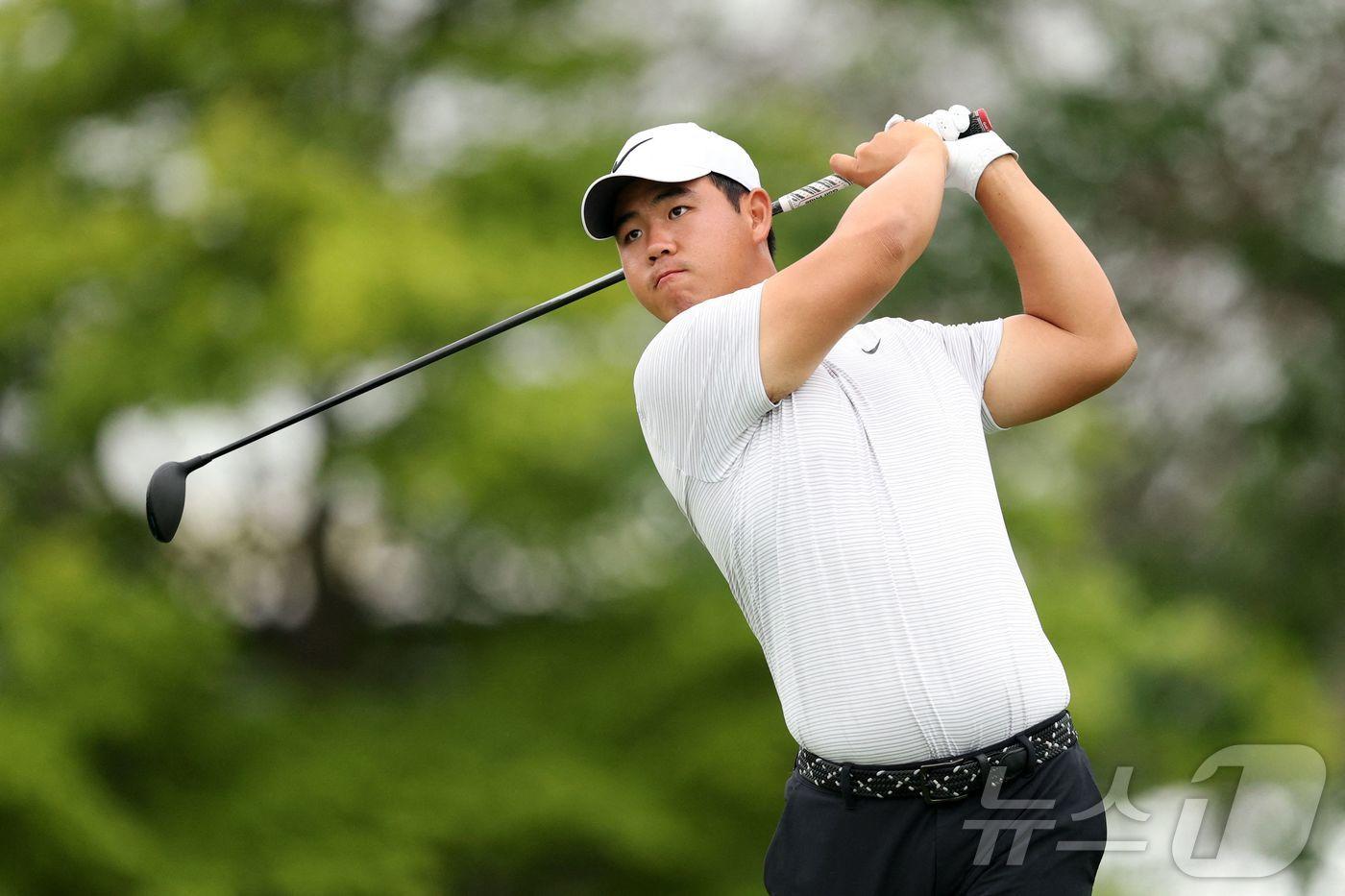 PGA 투어의 김주형. ⓒ AFP=뉴스1