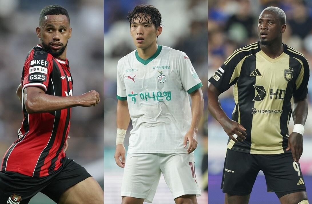 본문 이미지 - 안드레손&#40;서울&#41;, 이명재&#40;대전&#41;, 말컹&#40;울산&#41;&#40;한국프로축구연맹 제공&#41; 