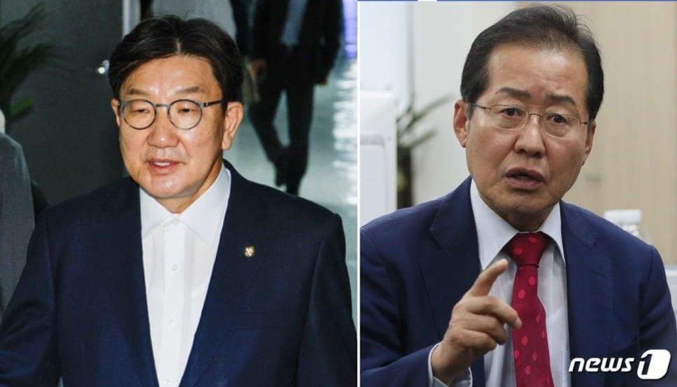 본문 이미지 - 권성동 국민의힘 의원과 홍준표 전 대구시장. ⓒ 뉴스1 DB