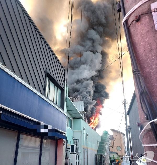 본문 이미지 - 27일 오전 5시 48분께 전북 고창군 흥덕면의 한 단독주택에서 화재가 발생했다.&#40;전북소방본부 제공, 재판매 및 DB 금지&#41;/뉴스1