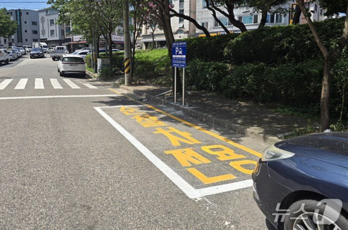 본문 이미지 - 대전둔산경찰, '순찰차 거점 주차구역' 설치 모습. (대전경찰청 제공. 재판매 및 DB금지)2025.7.27/뉴스1