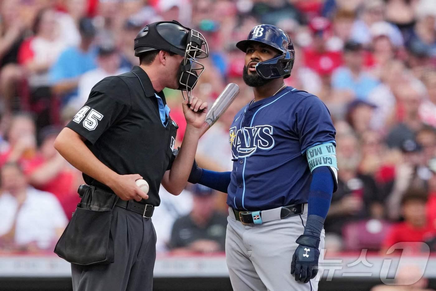 탬파베이 레이스가 27일(한국시간) 열린 2025 메이저리그 신시내티 레즈에 2-6으로 역전패했다. ⓒ AFP=뉴스1