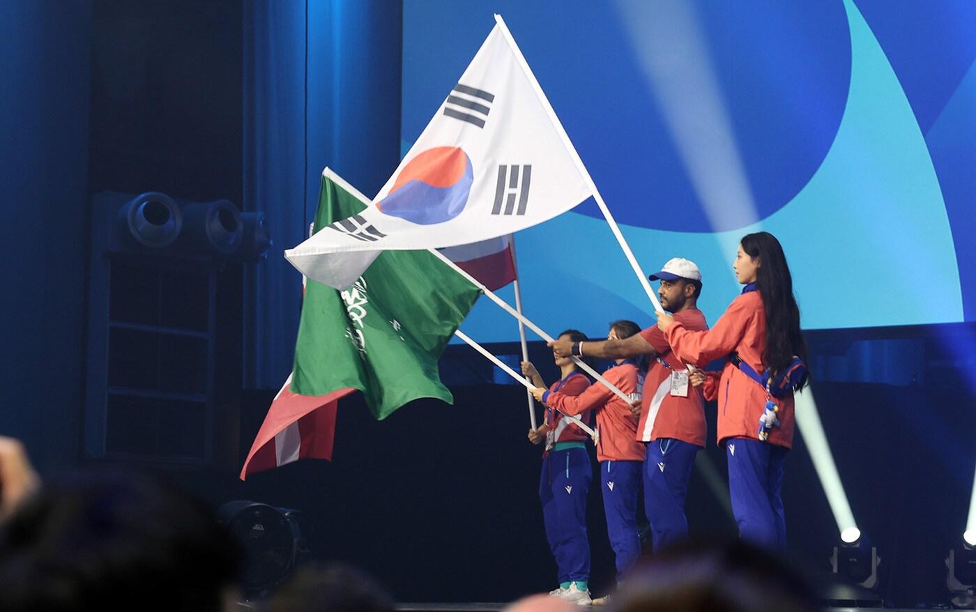 &#39;라인루르 하계 유니버시아드대회&#39; 폐회식 진행 모습.&#40;충남도 제공. 재판매 및 DB금지&#41;/뉴스1 