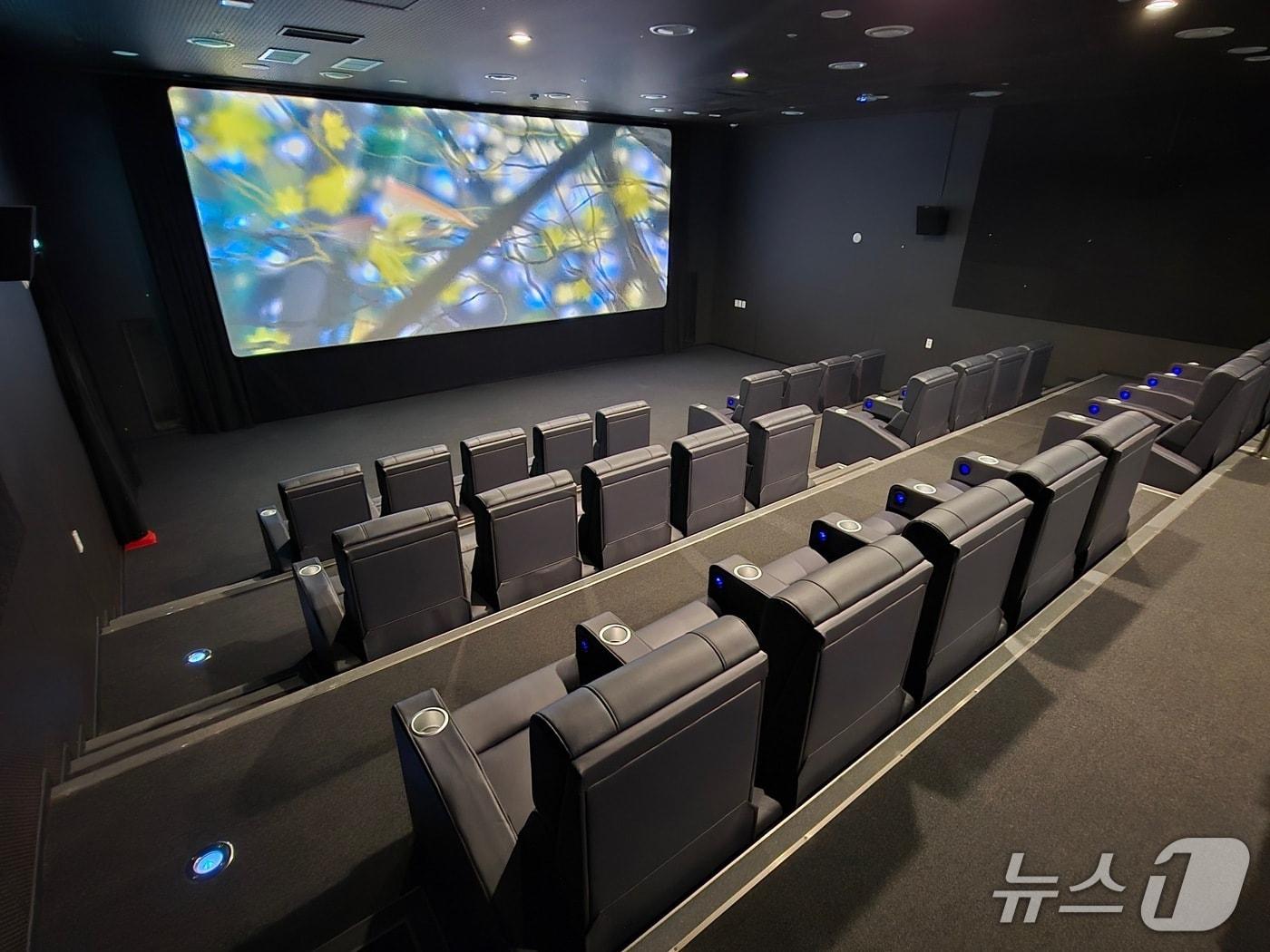 본문 이미지 - 단양작은영화관 리클라이너석.(단양군 제공. 재판매 및 DB금지)/뉴스1 