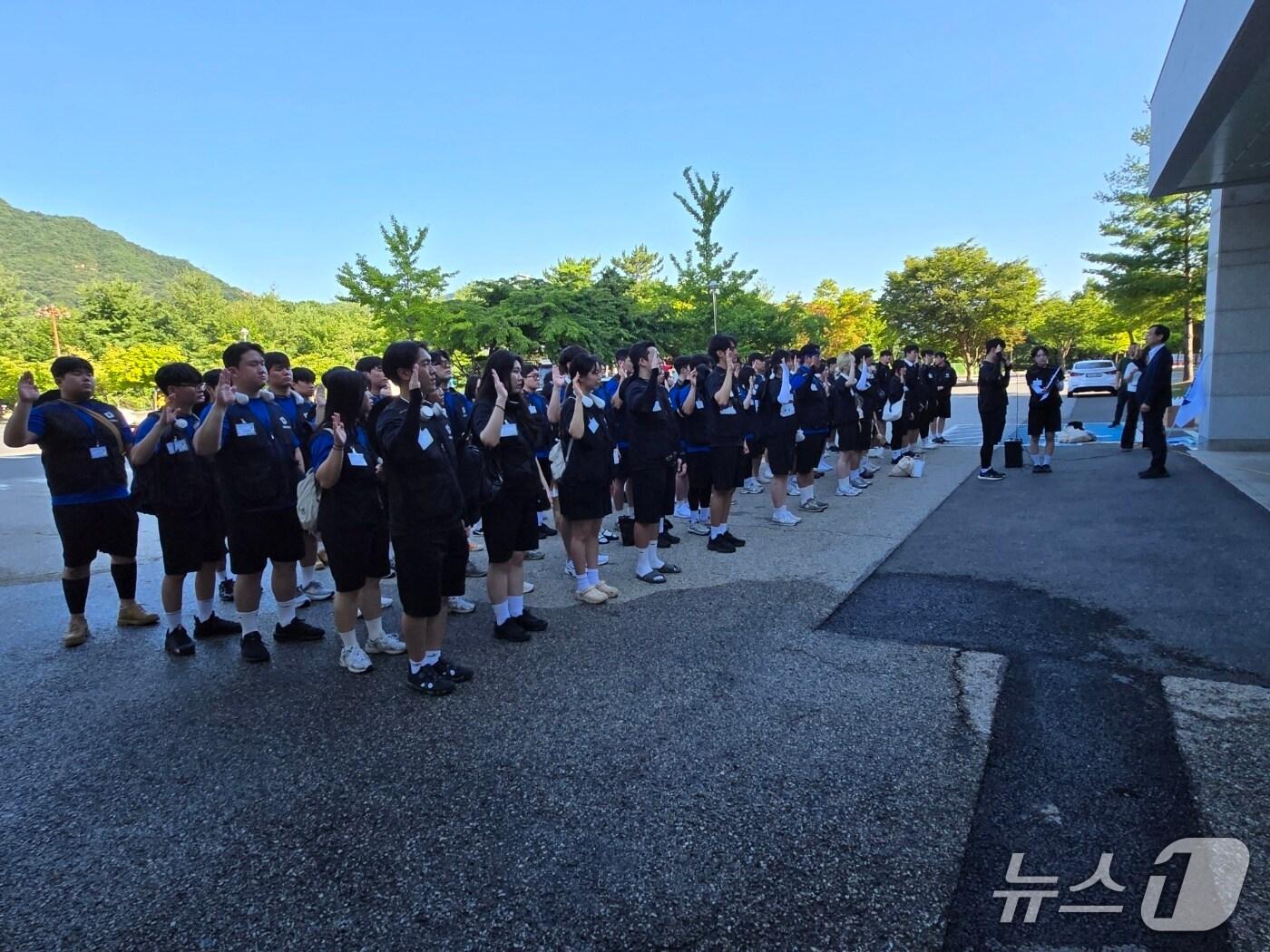 본문 이미지 - 국립한밭대학교 2025학년도 국토대장정 출정식 (한밭대 제공.재판매 및 DB금지)/뉴스1 