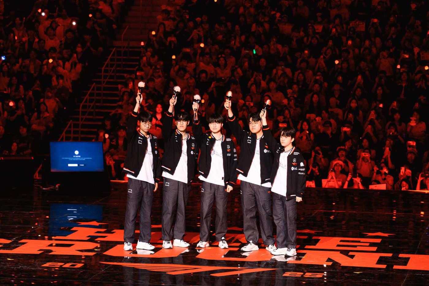 7월 23일부터 27일까지 진행된 2025 LCK 3라운드 1주 차에 열린 &#39;T1 홈그라운드&#39;에서 T1이 연승을 달렸다. &#40;라이엇 게임즈 제공&#41;