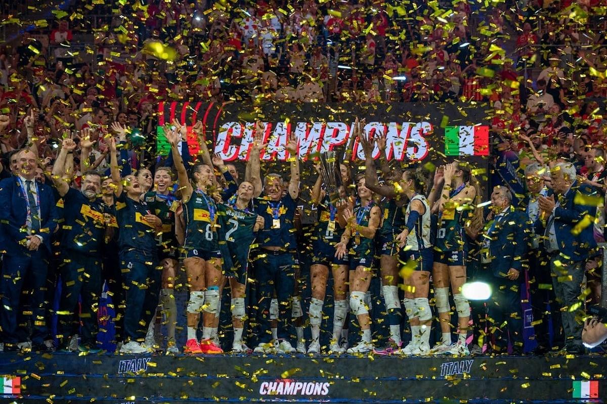 본문 이미지 - 이탈리아가 2025 VNL 여자부 우승을 차지했다. (FIVB 홈페이지 캡처)