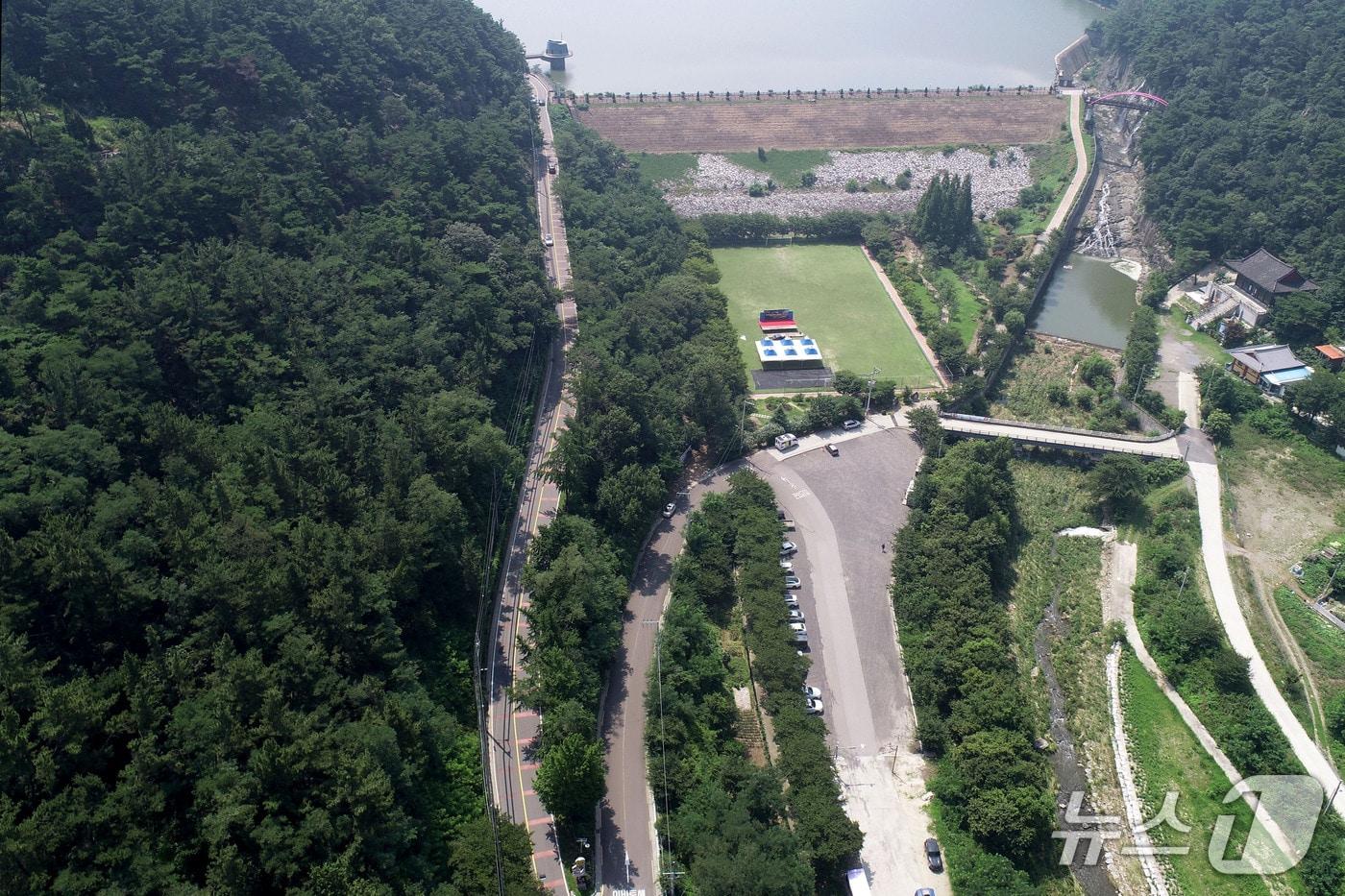 대구 달성군 옥포읍 기세리의 군도3호선 전경. '도로가 굽어 위험하다'는 민원에 따라 달성군이 개선에 나서 2027년 8월 준공할 예정이다.(대구 달성군 제공.재판매 및 DB 금지)