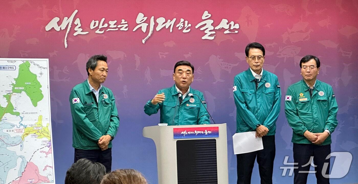 김두겸 울산시장이 28일 시청 프레스센터에서 기자회견을 하고 있다. 2025.7.28/뉴스1 ⓒ News1 조민주 기자