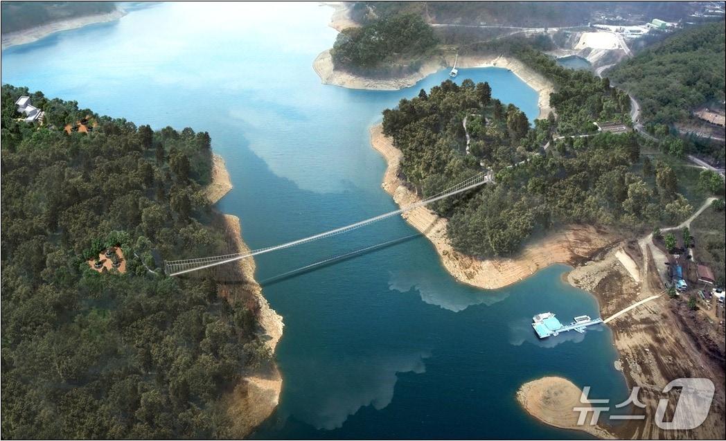 본문 이미지 -  충주호 출렁다리 조감도.&#40;충주시 제공. 재판매 및 DB금지&#41;/뉴스1