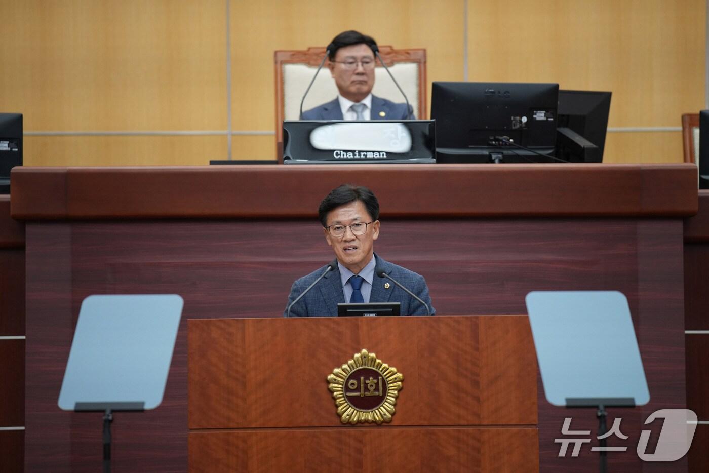 이명연 전북도의원이 대표 발의한 조례를 설명하고 있다.(의회제공. 재판매 및 DB금지)2025.7.28/뉴스1