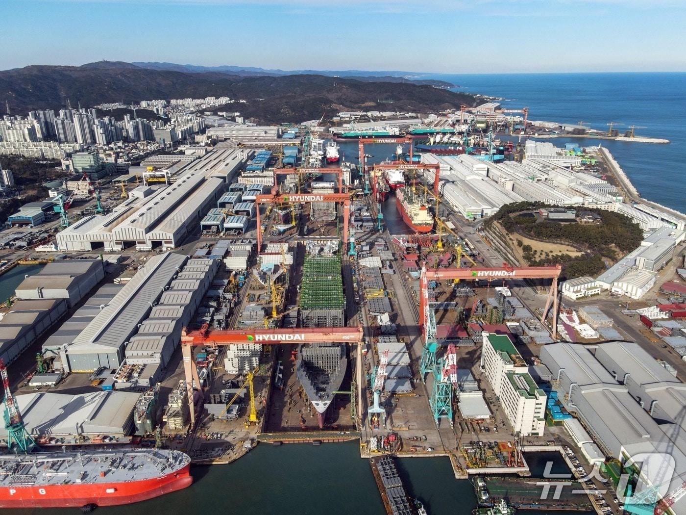 본문 이미지 - HD현대중공업 울산조선소 전경 자료사진(HD현대 제공)