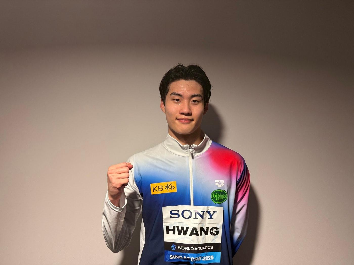 본문 이미지 - 황선우가 28일 열린 2025 싱가포르 세계수영선수권대회 남자 자유형 200m 준결선에서 2위를 차지했다. (올댓스포츠 제공)