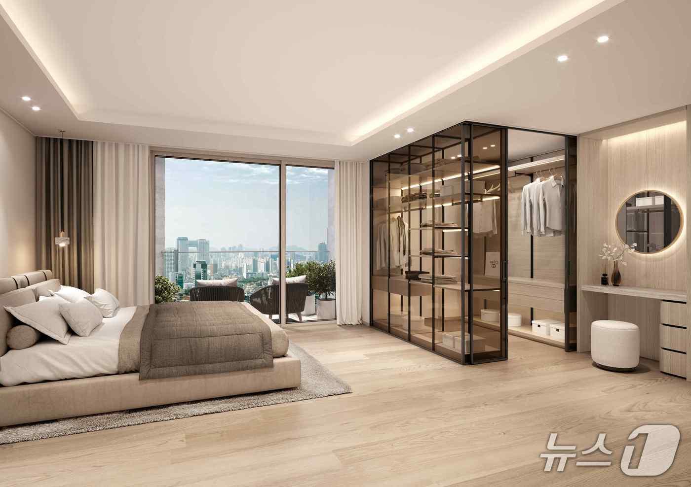 래미안 루미원 99A 침실과 프라이빗 테라스 &#40;삼성물산 제공&#41;