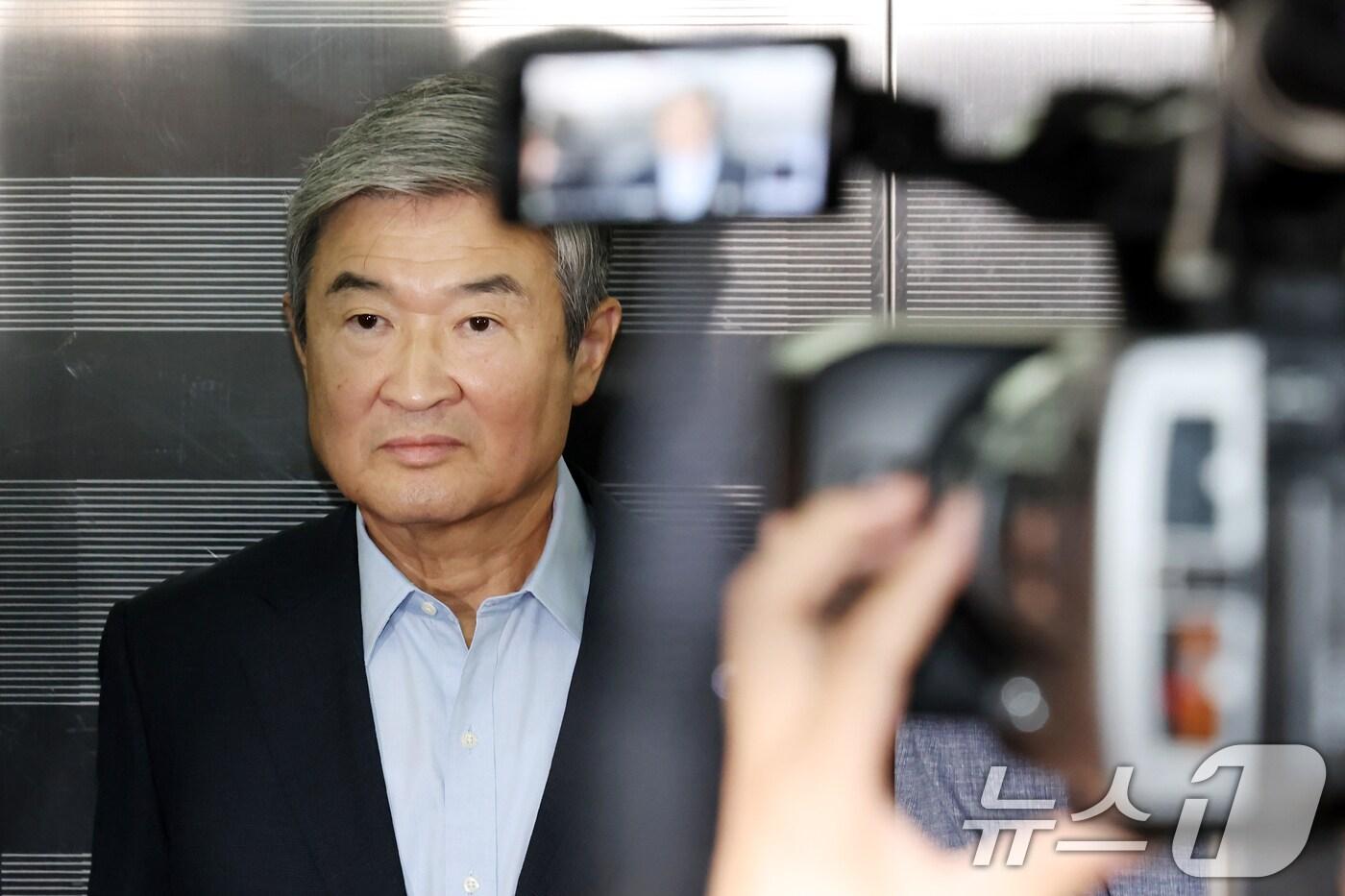 조태용 전 국가정보원장이 29일 오전 서울 서초구 '순직 해병 특검'(이명현 특별검사) 사무실에 피의자 신분으로 출석하고 있다. 2025.7.29/뉴스1 ⓒ News1 민경석 기자