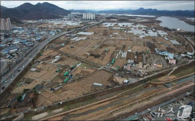 본문 이미지 - 대구 달성군 화원옥포IC 일대에 들어설 제2국가산업단지 부지.&#40;대구시 제공, 재판매 및 DB 금지&#41;