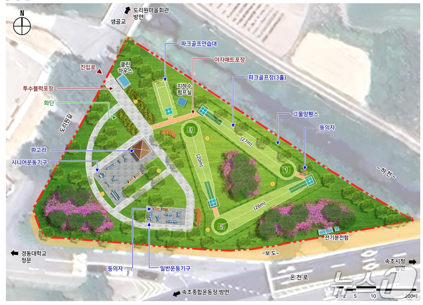 본문 이미지 - 도리원 쉼터 조감도.&#40;속초시 제공, 재판매 및 DB 금지&#41; 2025.7.29/뉴스1