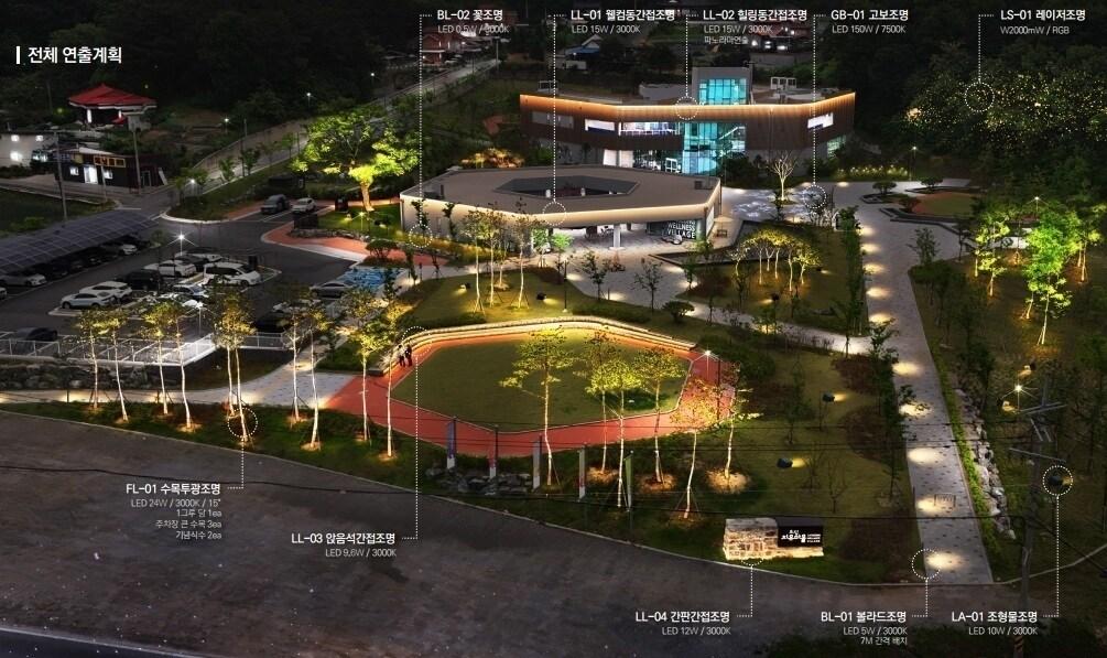 본문 이미지 - 초정치유마을 야간경관 예상 조감도&#40;청주시 제공. 재판매 및 DB금지&#41;./뉴스1