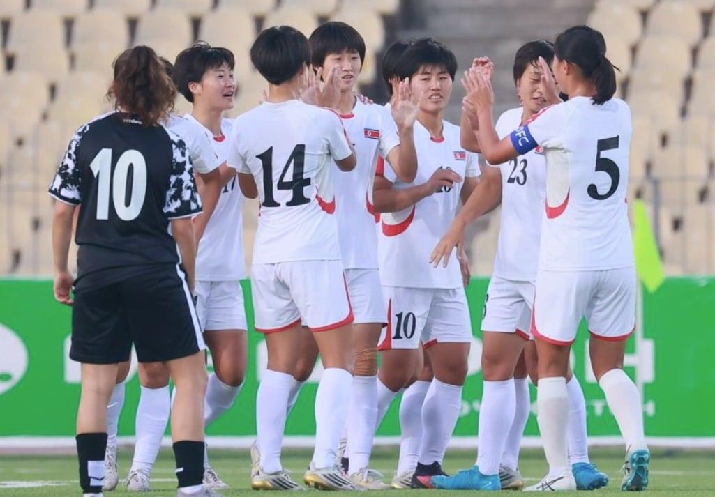 본문 이미지 - 북한 여자축구가 팔레스타인을 10-0으로 대파했다.(AFC 제공) 