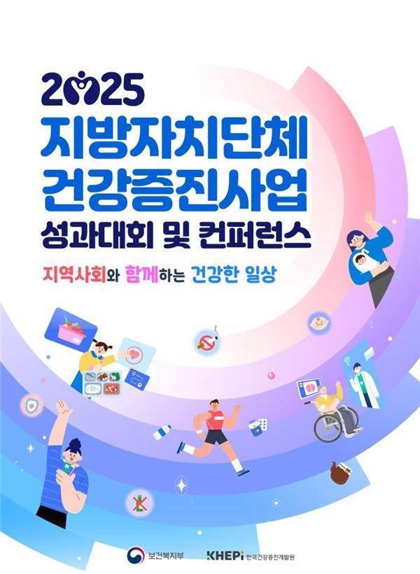 본문 이미지 - 2025년 지방자치단체 건강증진사업 성과대회 및 콘퍼런스 포스터(보건복지부 제공)
